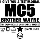 T-Shirt: MC5 Black Logo w/ Red Hem Tag (UPGRADED!)