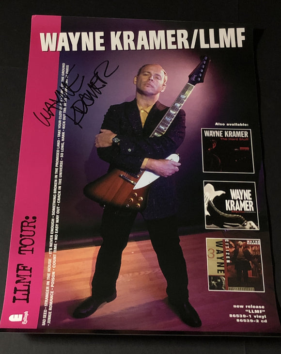 LLMF Tour Poster Signed by Wayne Kramer