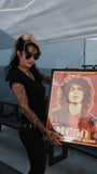 woman holds young wayne kramer red MC5 MC50TH kick out the jams poster