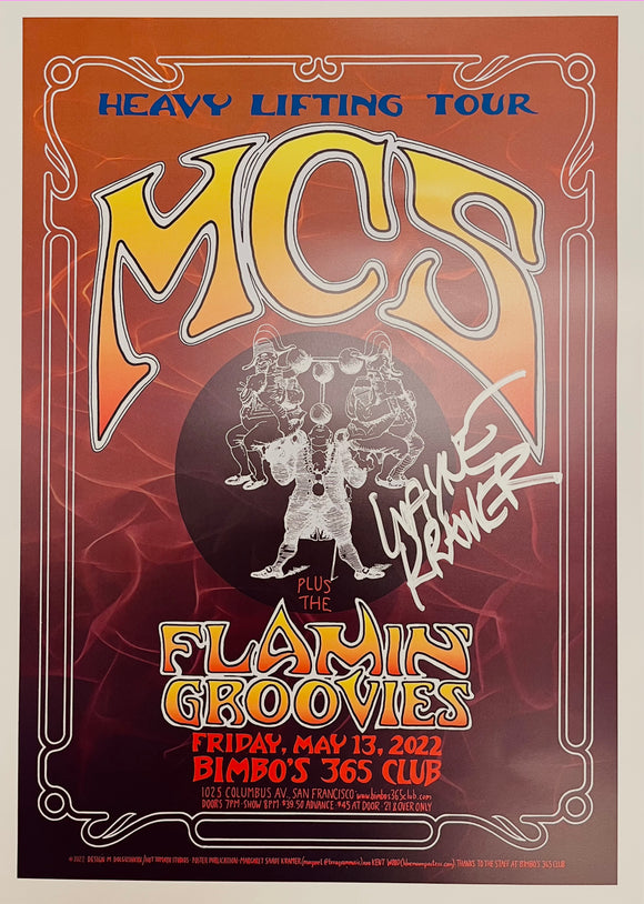 Bimbo's San Francisco 2022 Tour Poster - MC5 & Flamin Groovies