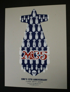 Poster - DKT / MC5 "Emo's 12th Anniversary" feat. Riverboat Gamblers, 2004 (The Decoder Ring)