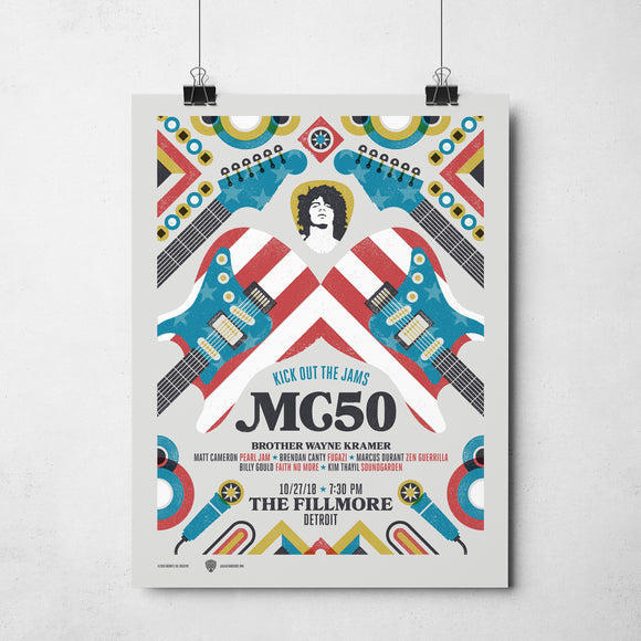motor city 5 mc50th fillmore detroit gig poster