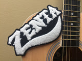 zenta new year black and white chenille patch on guitar